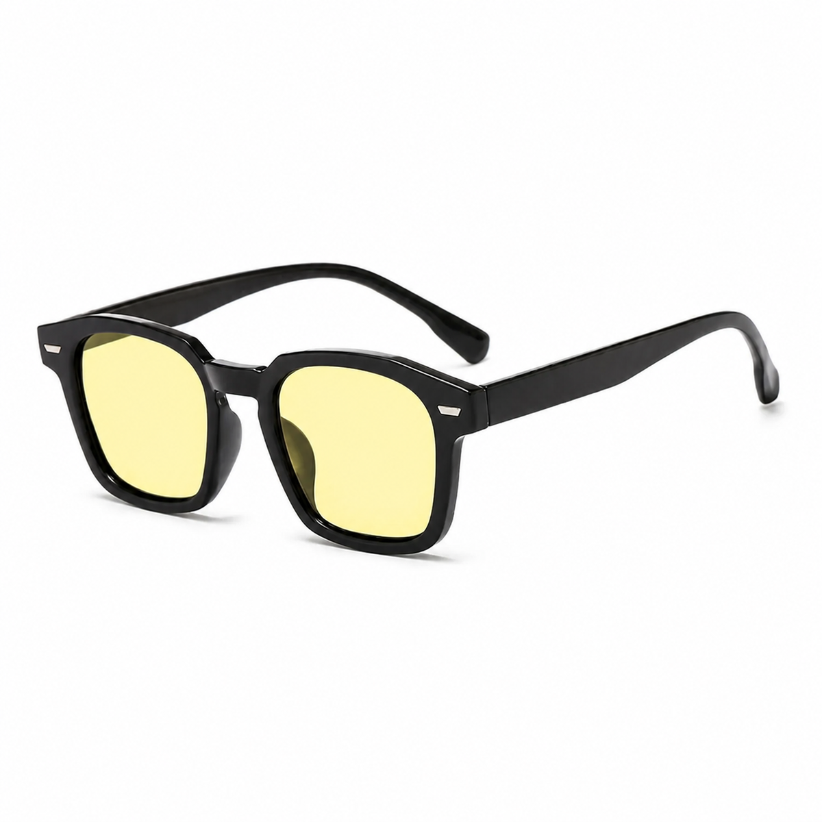 New York Negro con lentes amarillas - vista en angulo