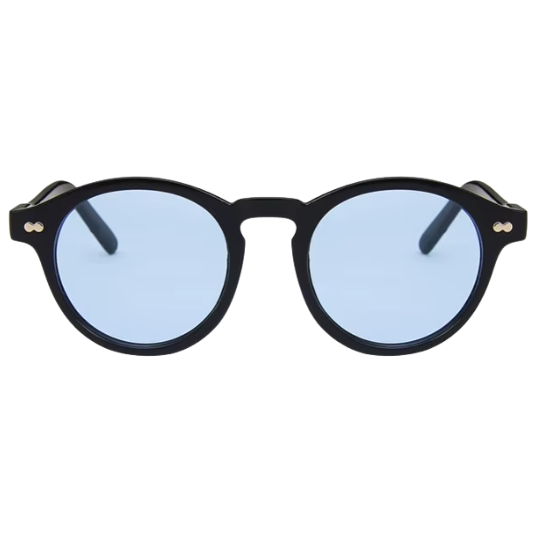 Saint-Tropez Negro con lentes azules - vista frontal