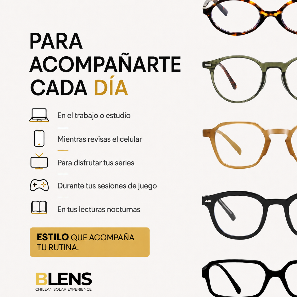 Usos cotidianos de los lentes para luz azul BLENS