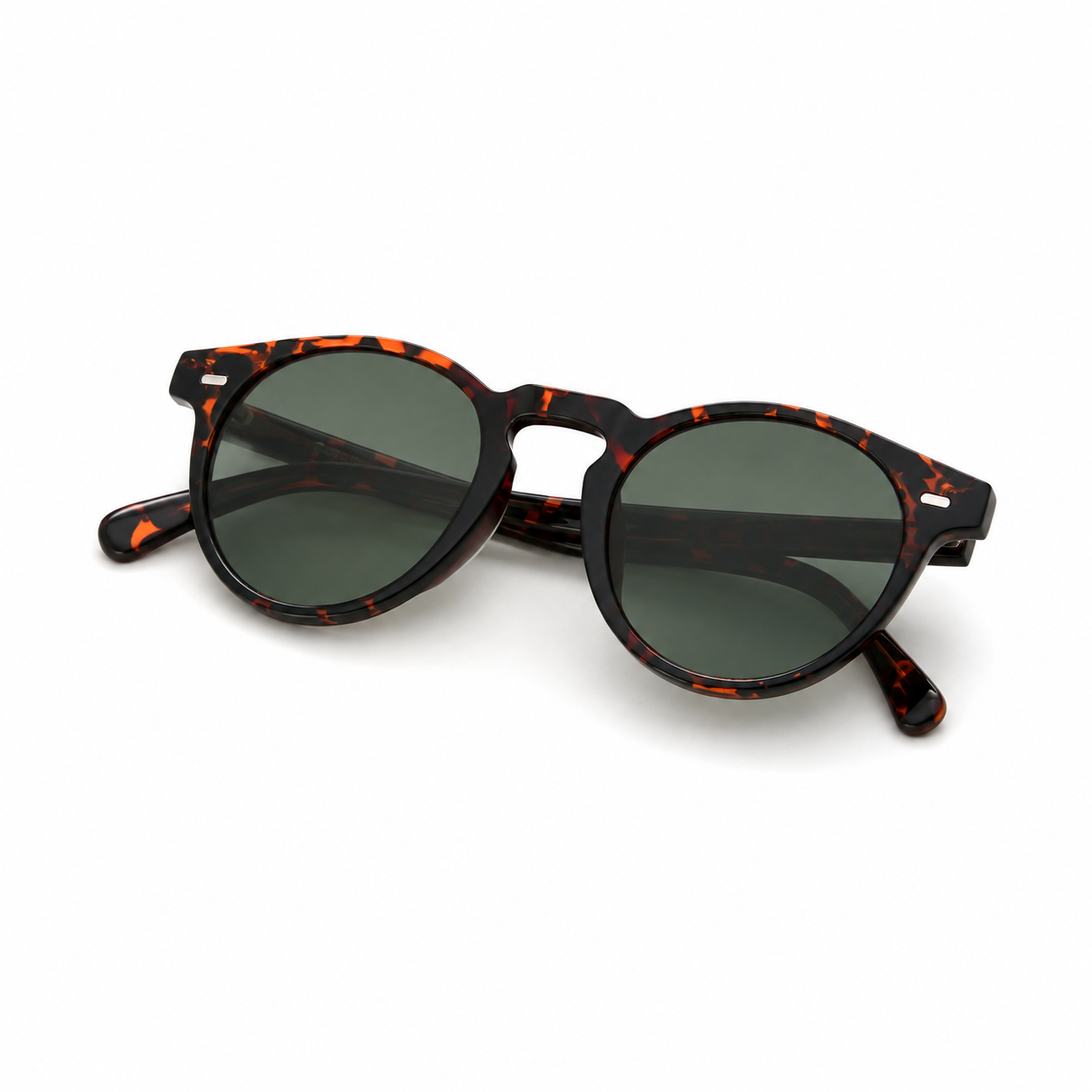 Ambar Negro Leopardo - lente doblado en angulo