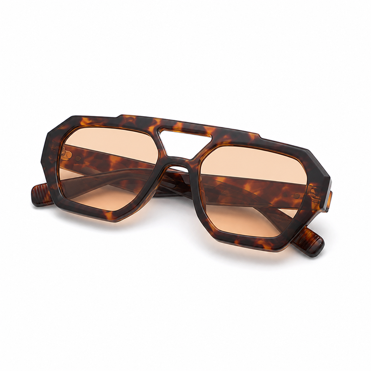 Kyoto Leopardo Naranja - lente doblado en angulo